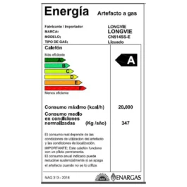 Calefón Longvie Encendido Automático CN514SS Gas Envasado