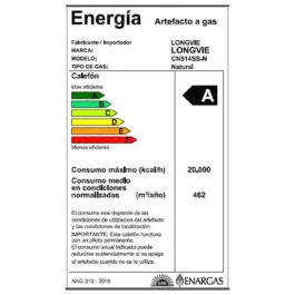 Calefón Longvie Encendido Automático CN514SS Gas Natural