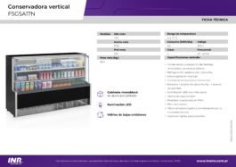 Vitrina Refrigerada INR 2Placas Frías 1,75m