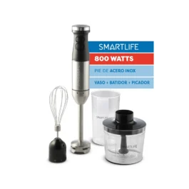 Licuadora, Picador y Batidora de Mano Smartlife 800W SLSM5010FPN