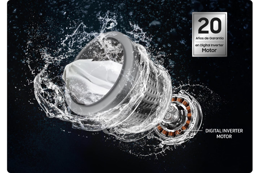 Lavarropas Samsung Digital Inverter 7.5kg - 700 rpm - Ecobubble - Image 10