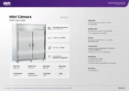 Mini Camara Refrigerada INR Acero Inox 2100 Lts