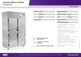 Heladera Comercial INR 4-Puertas Acero Inox