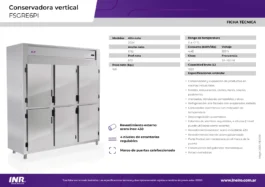 Heladera Comercial INR 6-Puertas Acero Inox