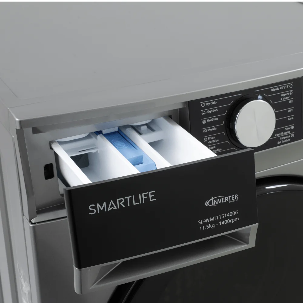 Lavarropas Smartlife Inverter 11.5kg - 1400rpm SL-WMI1151400G - Image 4