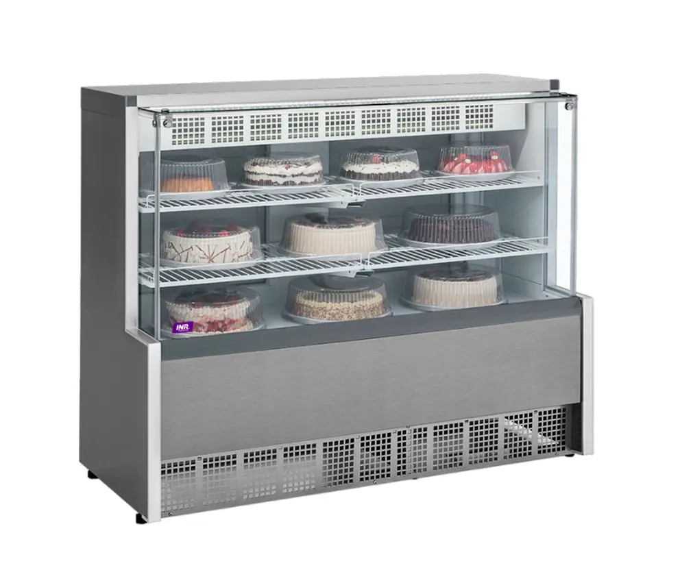 Vitrina Refrigerada INR Frío Estático 1,4m Simil Inox